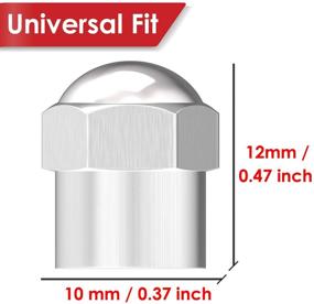 img 2 attached to Enhanced SAMIKIVA Brass Rubber Seal Tire Valve Stem Caps - Universal Dust Proof Covers for Cars, SUVs, Bikes, Trucks & Motorcycles - Flat Top (8 Pack)