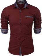 coofandy men's casual cotton collared sleeve clothing logo