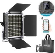 neewer 660 led video light bi-color dimmable photography lighting kit with app control system - ideal for youtube studio, outdoor video lighting with lcd screen, 3200k-5600k metal construction logo