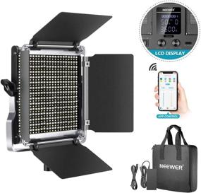 img 4 attached to Neewer 660 LED Video Light Bi-Color Dimmable Photography Lighting Kit with APP Control System - Ideal for YouTube Studio, Outdoor Video Lighting with LCD Screen, 3200K-5600K Metal Construction