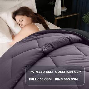 img 2 attached to 🛏️ FGZ Queen Comforter, Bedding Comforter Queen Size - All Season Down Alternative Duvet Quilted Comforter with Corner Tabs (Black Gray, 88''x 88'') - Most Wished for