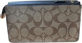 img 3 attached to Coach Signature Leather Foldover Wristlet
