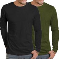 👕 coofandy men's cotton sleeve lounge shirts: comfortable and stylish shirts for lounge wear logo