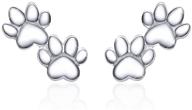 🎁 bisaer 925 sterling silver stud earrings: hypoallergenic cute animal butterfly, cat paw, flower, fairy, mermaid jewelry for women and girls – perfect gifts logo