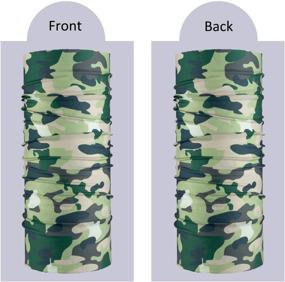 img 2 attached to PAMASE Camo Hunting Face Mask Set - Camouflage Microfiber Sun UV Dust Wind Protection Gaiter Headwear for Motorcycle, Hiking, Cycling, Skiing, Snowboarding, Fishing, Running, and Workout