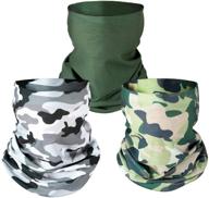 pamase camo hunting face mask set - camouflage microfiber sun uv dust wind protection gaiter headwear for motorcycle, hiking, cycling, skiing, snowboarding, fishing, running, and workout logo