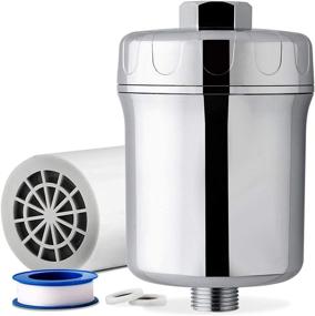 img 4 attached to 🚿 15-Stage High Output Universal Shower Filter with Replaceable Cartridge, Chrome - iSpring SF1S: Eliminate Chlorine, Sediment, and More