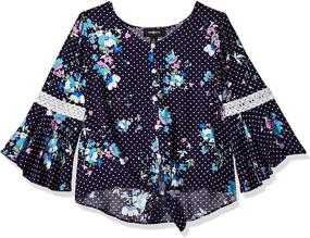 img 1 attached to Amy Byer Begonia Stripes Flowers Girls' Clothing