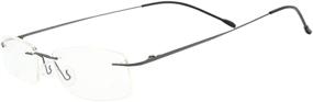 img 1 attached to 👓 Blue Light Blocking Rimless Readers: Anti Glare Filter Eyeglasses for Women and Men - Lightweight, Eye-Friendly Reading Glasses