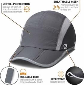 img 3 attached to 🧢 Неструктурированная отражающая наружная шляпа GADIEMKENSD | UPF 50+ Защита от солнца Спортивные шляпы для мужчин и женщин | Складной дизайн