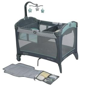 img 2 attached to 👶 Graco Pack 'n Play Change and Carry Playard с переносным пеленальным матрасом, Manor - 40x28.5x29 дюймов (упаковка из 1 штуки)