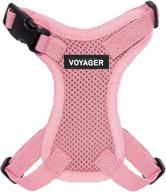 🐱 voyager step-in lock cat harness - adjustable step-in vest for cats - pink with matching trim - xxs size logo