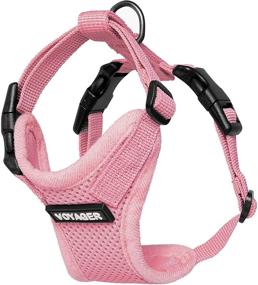 img 2 attached to 🐱 Voyager Step-in Lock Cat Harness - Adjustable Step-in Vest for Cats - Pink with Matching Trim - XXS Size