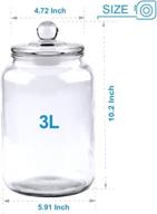 🏺 64oz glass jars with lid - food grade clear candy jar for household use (2 pack) логотип