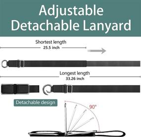 img 1 attached to Набор из 2 регулируемых петель для телефона - 3 в 1 наручная петля и держатель для пальца с ремешком на шею - совместим с большинством смартфонов - черный