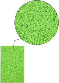 img 1 attached to Sponges Kitchen Bulk, Dish Sponge, Bathroom Sponges, 24 Pack (3 Count x 8 Individually Wrapped + 2 Free Scouring Pads), Eco-Friendly Biodegradable Cellulose Sponges