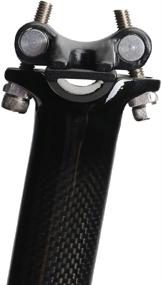 img 3 attached to 🚴 Premium 3K Carbon Fiber Bike Seatpost: 27.2/30.8 Dia, 350/400mm Length, Ideal for Mountain, Road, BMX Bikes (Black)