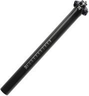 🚴 premium 3k carbon fiber bike seatpost: 27.2/30.8 dia, 350/400mm length, ideal for mountain, road, bmx bikes (black) logo