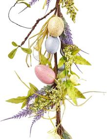 img 3 attached to 🐣 72-Inch Easter Egg Garland with Floral Design in Pink, Purple, Yellow, and Green by Worth Imports