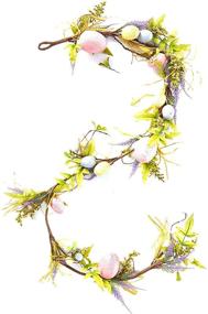 img 4 attached to 🐣 72-Inch Easter Egg Garland with Floral Design in Pink, Purple, Yellow, and Green by Worth Imports