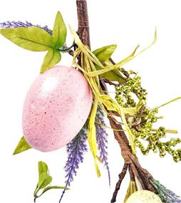 img 2 attached to 🐣 72-Inch Easter Egg Garland with Floral Design in Pink, Purple, Yellow, and Green by Worth Imports