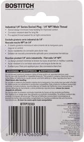 img 2 attached to 🔌 Bostitch BTFP72333 1/4-Inch Industrial Series Swivel Plug with NPT Male Thread