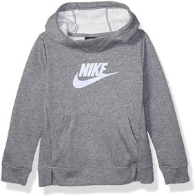 img 3 attached to 👕 Nike комбинезон с капюшоном для девочек цвета карбонового хлопка: стильная активная одежда для детей