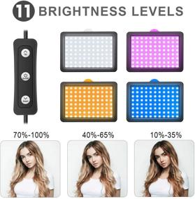 img 1 attached to 💡 Versatile LED Video Light with Dimmable Brightness, Color Filters, Adjustable Tripod Stand, and Portable USB Fill Light for Studio Photography - Ideal for Table Top Shooting