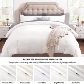 img 2 attached to 🌙 Dreamcountry Queen Size White Duvet Cover Set – 100% Washed Cotton, Oeko-TEX Certified – Ultra Soft Bedding with 2 Pillow Shams, Zipper Closure, and Corner Ties