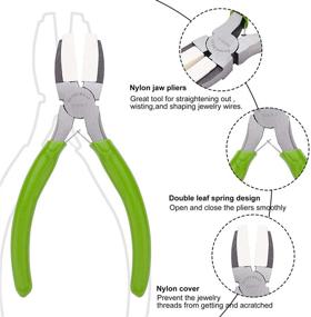 img 3 attached to High-Quality BENECREAT Double Nylon Jaw Pliers for DIY Jewelry Making - Green