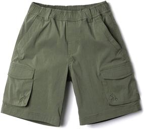 img 3 attached to CQR Kids Youth Pull on Cargo Shorts: Lightweight Outdoor Camping Hiking Shorts with Pockets