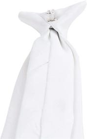 img 1 attached to Premium Boys Solid Clip Tie Inch: Essential Accessories for Boys' Neckties