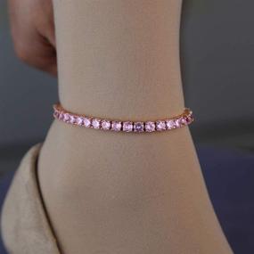 img 2 attached to Летний Bling Zirconia Tennis Anklet