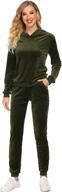 👚 hotouch women's sweatsuit set: velour hoodie & pants sport sweat suits | 2 piece tracksuits s-xxxl logo