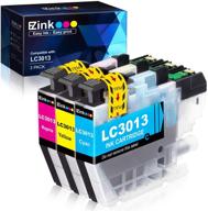 🖨️ e-z ink (tm) compatible ink cartridge replacement: brother lc3013/lc3011/lc 3013. for brother mfc-j491dw, mfc-j497dw, mfc-j690dw, mfc-j895dw printer. pack of 3 (cyan, magenta, yellow). logo