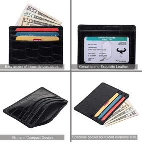 img 1 attached to 🧳 Genuine Leather Men's Accessories: Minimalist Wallets with Optimal Blocking