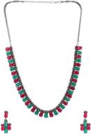 efulgenz oxidized zirconia necklace earrings women's jewelry logo