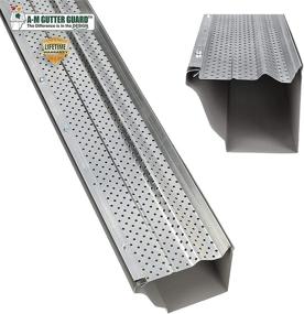 img 2 attached to 🌧️ A-M Aluminum Gutter Guard Sample Pack: 5 inch and 6 inch Width Samples, 7 inch Length, Mill Finish - The Ultimate Gutter Protection Solution