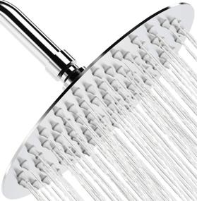 img 4 attached to 🚿 Ultra Thin 8-Inch Round Rain Shower Head - High Pressure Rainfall Showerhead