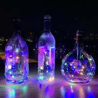 loftplus 3-pack bottle lights - premium metal battery holders, timer function, steady on & blinking modes, multi color 20 led - 2aa operated логотип