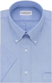 img 4 attached to 👔 Van Heusen Short Sleeve Oxford Dress Shirts for Men - Classic Style and Comfort