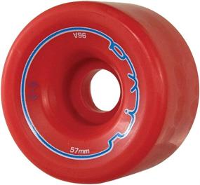 img 2 attached to 🔴 Sonar Riva Quad Roller Skate Wheels - 4 Pack of 32mm x 57mm 96A Wheels - Red