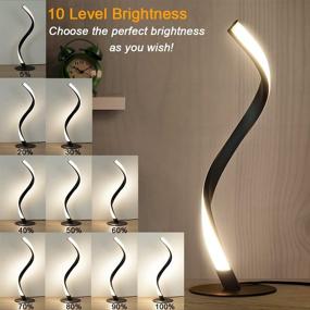 img 2 attached to 💡 BOHON Modern Table Lamp Spiral LED Nightstand Lamps - Set of 2: 3 Color Modes, 10 Brightness Levels, Metal Bedside Lamps for Living Room Bedroom End Tables Office