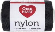 🧶 nylon crochet thread in vibrant red tone for craft projects - red heart logo