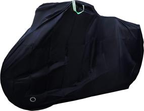 img 4 attached to 🚲 Rockoo Bike Cover - Heavy Duty 190T Nylon, Waterproof & UV Protected with Lock Holes - Ideal for Outdoor Storage of Mountain and Road Bikes/Bicycles