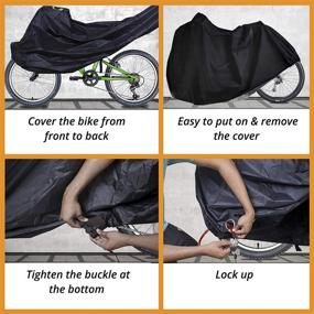 img 1 attached to 🚲 Rockoo Bike Cover - Heavy Duty 190T Nylon, Waterproof & UV Protected with Lock Holes - Ideal for Outdoor Storage of Mountain and Road Bikes/Bicycles