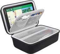 bovke hard gps case for garmin drivesmart 65/61 lmt-s, nuvi 2797lmt, drive 61/60, nuvi 2757lm gps navigator system - with additional space for car charger, friction mount, usb cable, and accessories - black logo