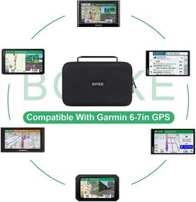 img 2 attached to BOVKE Hard GPS Case for Garmin DriveSmart 65/61 LMT-S, Nuvi 2797LMT, Drive 61/60, Nuvi 2757LM GPS Navigator System - With Additional Space for Car Charger, Friction Mount, USB Cable, and Accessories - Black