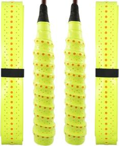 img 4 attached to 🎾 2-Pack Quality Yes QY Wide Perforated Super Absorbent Tennis Racket Overgrip: Anti-Slip Badminton & Table Tennis Tape Wrap