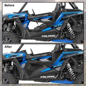 img 2 attached to 🚀 Улучшите свой Polaris RZR XP 1000/900 S Turbo EPS синей панелью вставки нижней половины от Kiwi Master - черной 2879509 (2014-2021)